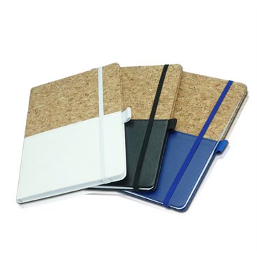 מחברת שעם A5 כריכה קשיחה משולבת שעם טבעי ודמוי עור