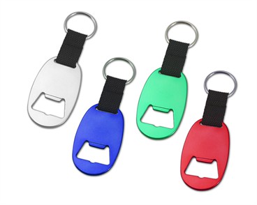 מחזיק מפתחות פותחן מאלומינים בשילוב רצועת בד