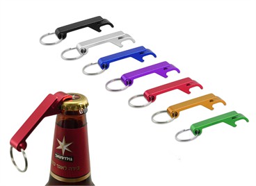 מחזיק מפתחות פותחן צבעוני מעוצב מאלומיניום