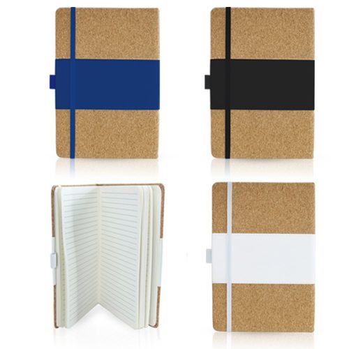 מחברת שעם A5 כריכה קשיחה משולבת שעם טבעי ודמוי עור