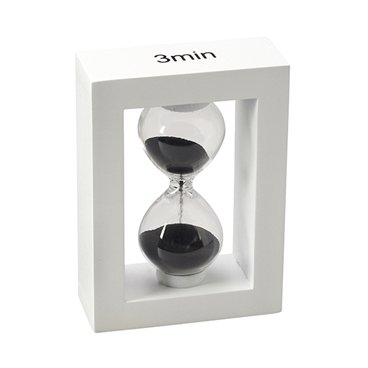 שעון חול מסגרת עץ קטן 3 דקות