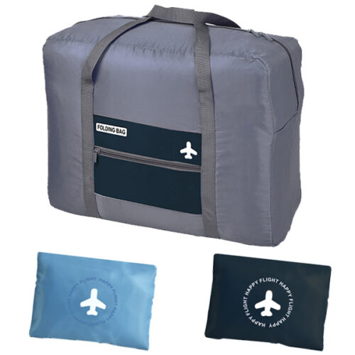 תיק נסיעות אפור מתקפל לנרתיק נשיאה