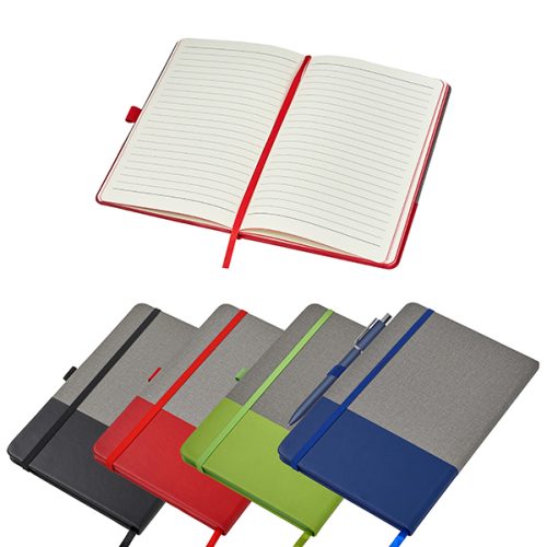 מחברת עסקים A5 מקום לעט,וחבק גומי לסגירה