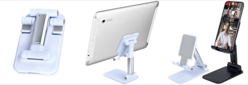 מעמד שולחני מתכוונן ונמתח לטלפון נייד וטאבלט אפשרות לכיוון זווית המעמד עד 45 מעלות