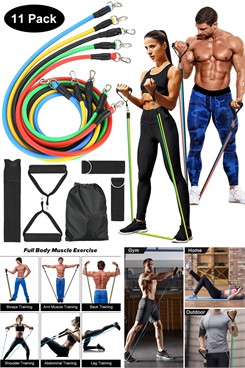 ערכת כושר 11 רצועת התנגדות לאימון לכל חלקי הגוף