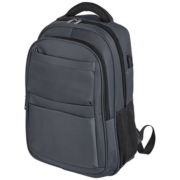 תיק גב אורטופדי למחשב נייד עד 17.3 אינץ' עם יציאת USB לטעינה ניידים