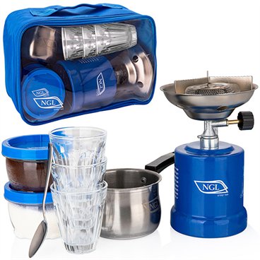 ערכת קפה NGL להכנת תה וקפה בשטח מגיעה בתיק נשיאה