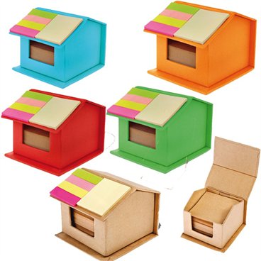 מעמד שולחני בצורת בית, מכיל: memo ונ.דביקים