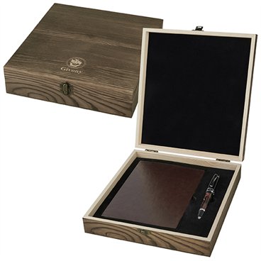 מארז מתנה מעץ עבור מחברת ,ועט מבית המותג גבעוני