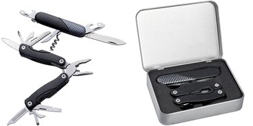 סט פלייר ואולר בגימור שחור/קרבון במארז אלומיניום