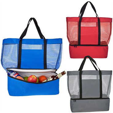 תיק חוף כחול עם צידנית