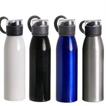 בקבוק שתיה מאלומיניום מכסה פלסטיק 650 מ"ל