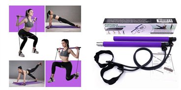 מוט עם גומיות לאימון פילאטיס