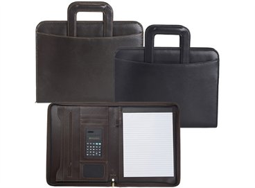 תיק מכתביה עם ידיות נשלפות ומחשבון