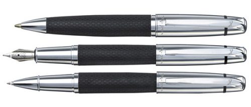 סדרת עט פואם שחור קליפס כרום