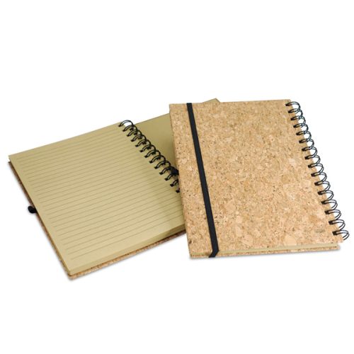 מחברת ספירלה A5 אקולוגית כריכה בגימור שעם טבעי דפי שורה מנייר ממוחזר