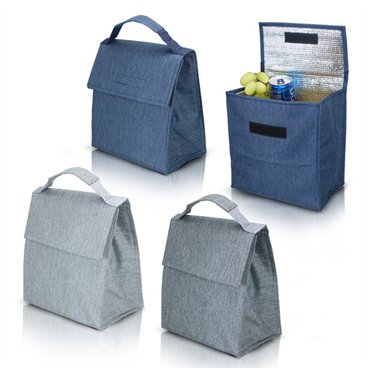 צידנית אישית מאריג איכותי דו גווני וקורדורה מבודדת חום/קור עם ידית נשיאה