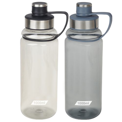  בקבוק ספורט פלסטי 1 ליטר עם פיה רחבה ומאחז יד ארגונומי