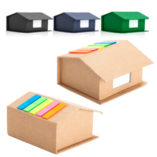 מארז דפי ממו במארז דמוי בית עם דבקיות ו-400 דפים