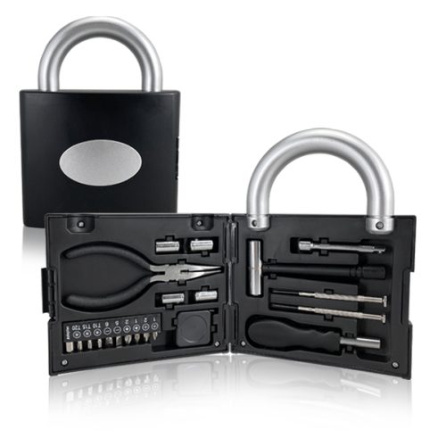 סט כלי עבודה 21 חלקים  במארז מפואר בצורת מנעו