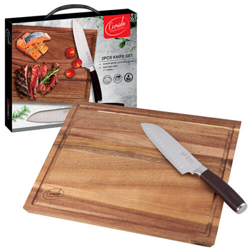 סכין סנטוקו רב-תכליתית זו עם להב חד במיוחד העשוי מפלדה