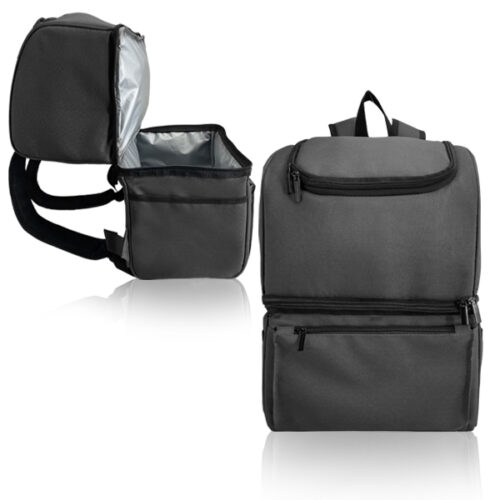 תיק גב צידנית מעוצב מפוצל ל-2 תאים + כיס קדמי