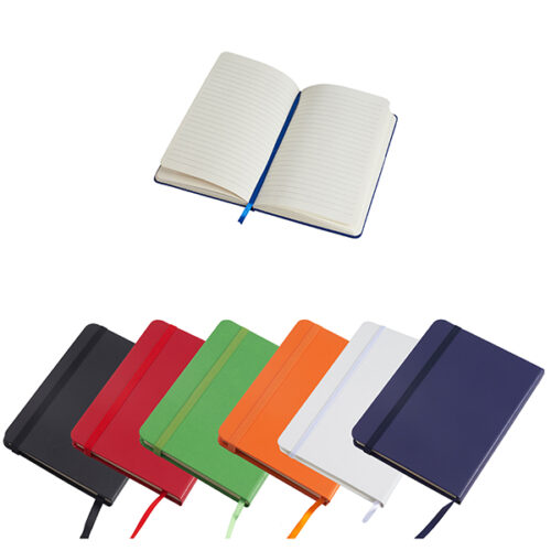 פנקס / מחברות עסקים A6 כריכת PU קשיחה 80 דף