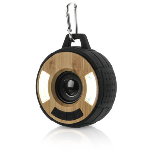 רמקול פנס מעוצב , עשוי במבוק וגומי 