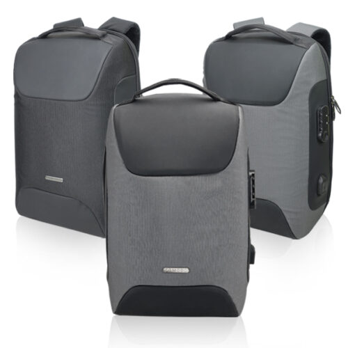  תיק גב קשיח יוקרתי למחשב נייד עם מנעול קוד נגד גניבות 