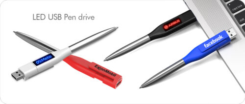 דיסק און קי עם תאורת לוגו בשילוב עט כדורי