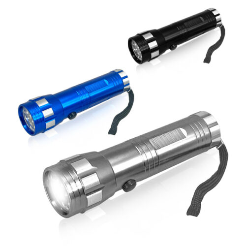  פנס יד קומפקטי עשוי מתכת עם 14 נורות LED