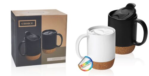 ספל קרמיקה מעוצב בשילוב שעם