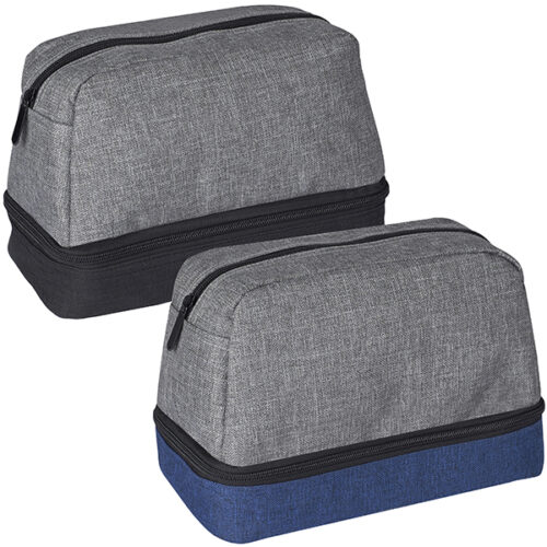 תיק כלי רחצה עם שני תאים