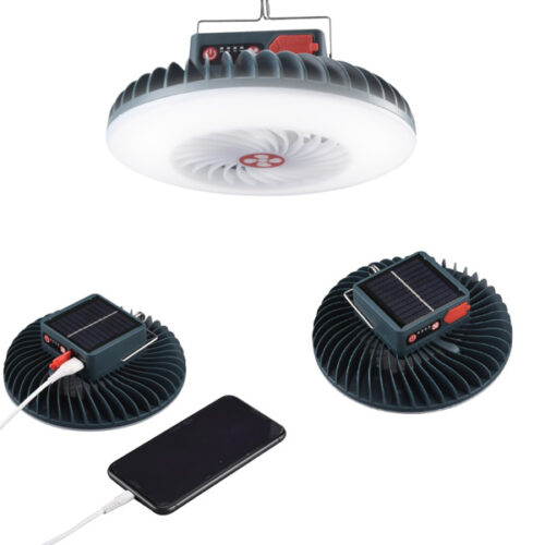  מאורר פנס נטען   טעינה סולארית ,עם אפשרות להטענת מכשירים ניידים בחירום 