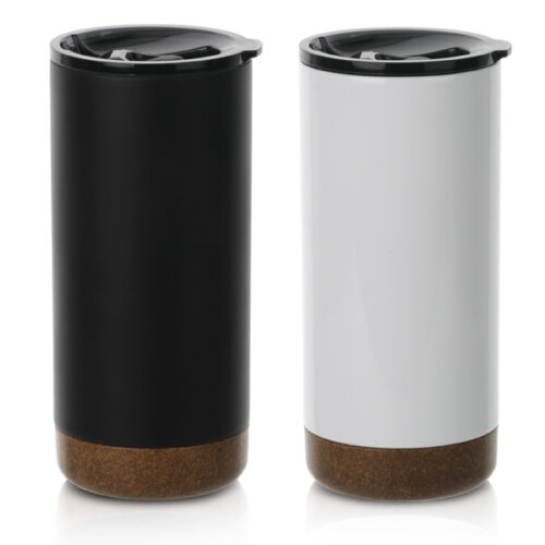 כוס נירוסטה מעוצבת בשילוב שעם שומרת חום/קור