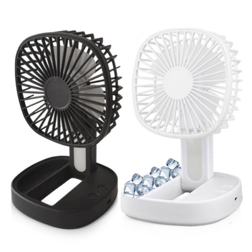 מאוורר שולחני בשילוב מנורה   מתקפל לגודל קומפקטי במיוחד