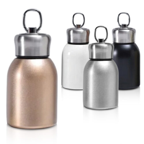  בקבוק תרמי מיני בעיצוב יפני  עשוי נירוסטה עם תחתית למניעת החלקה