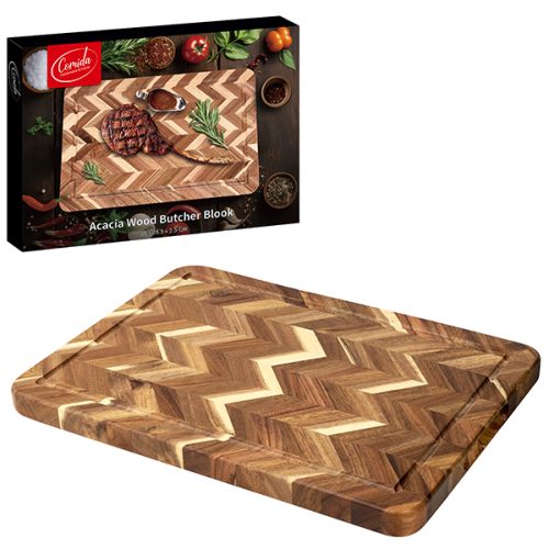 קרש חיתוך עץ בוצ'ר מהודר ACACIA