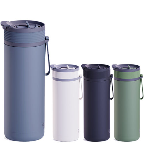 ASPEN ספל תרמי ציפוי קרמי פנימי Puramic חם/קר 600 מ"ל עם מאחז יד ארגונומי מבית ASOBU