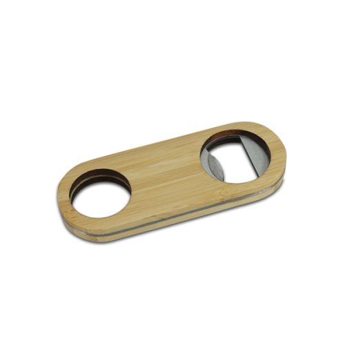 פותחן בקבוקים אקולוגי ,ארוך ומעוצב עשוי במבוק טבעי ונירוסטה