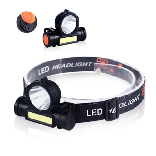 פנס ראש מקצועי נטען    עם 3 מצבי תאורה  כולל תאורת COB ואור מהבהב