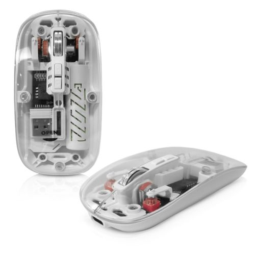 עכבר מחשב אלחוטי אופטי בעיצוב שקוף