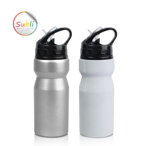  בקבוק שתייה מאלומיניום  עם פיה נשלפת וקשית