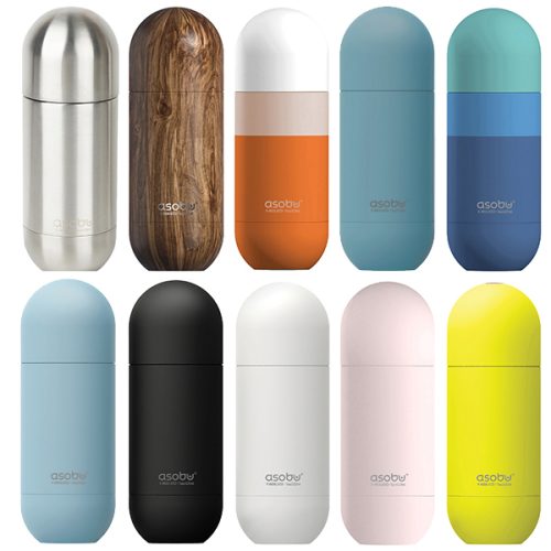 בקבוק תרמי "קפסולה" נירוסטה חם/קר 420 מ"ל עם מכסה שמשמש ככוס