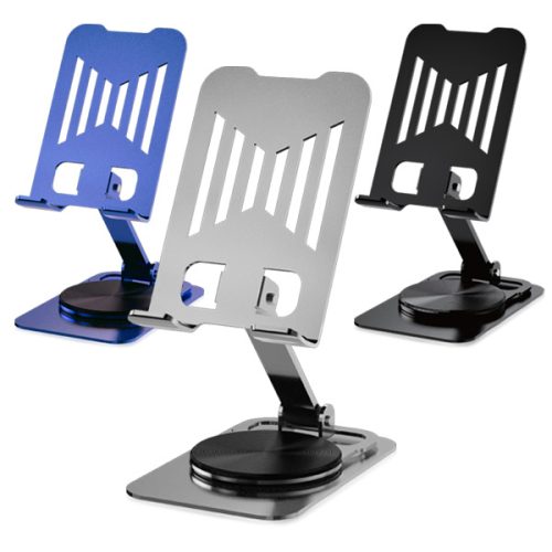 מעמד גדול לסמארטפון וטאבלט ומתקפל עשוי מתכת ומסתובב 360 מעלות