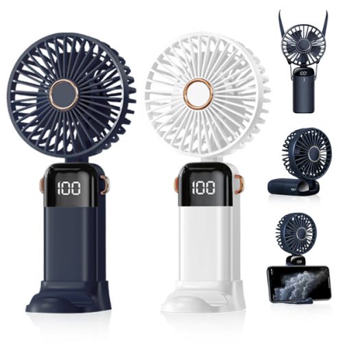 מאורר יד/שולחני נטען עם 5 מצבי אוורור