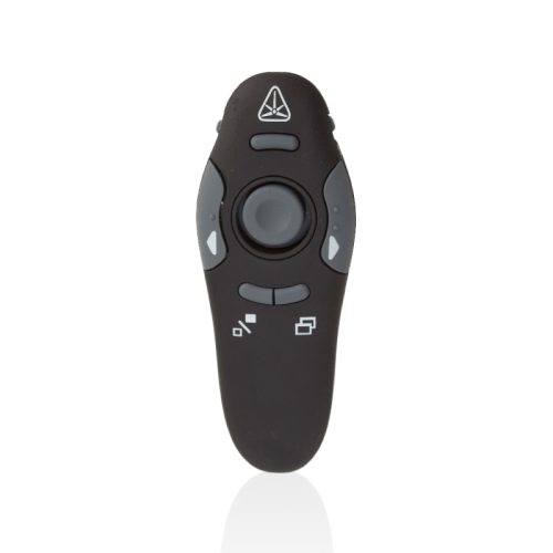 עכבר עם מעביר מצגות ומצביע לייזר מופעל באמצעות חיבור USB