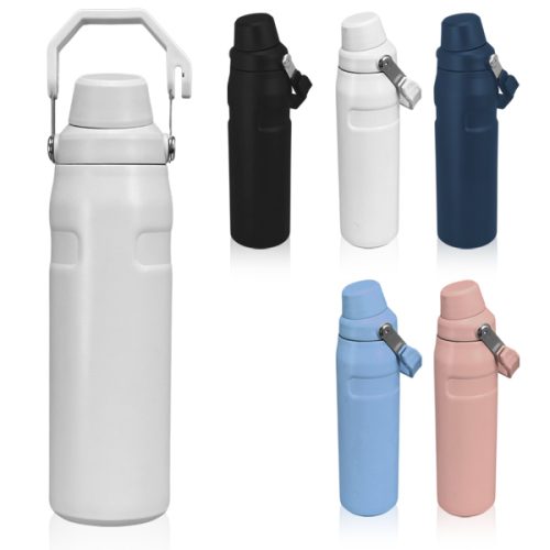  בקבוק נירוסטה תרמי,פייה לשתייה נוחה,2 מצבי פתיחה עבור מילוי נוח של הבקבוק