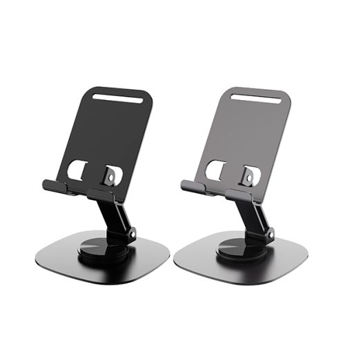 מעמד מתכתי לטלפון נייד וטאבלט מתכוונן עם זרוע מסתובבת 360