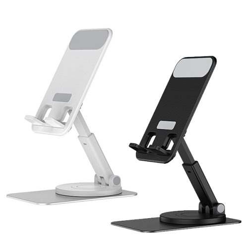 מעמד לטלפון נייד וטאבלט מתכוונן עם זרוע מסתובבת 360 משולב מתכת+ABS+סיליקון